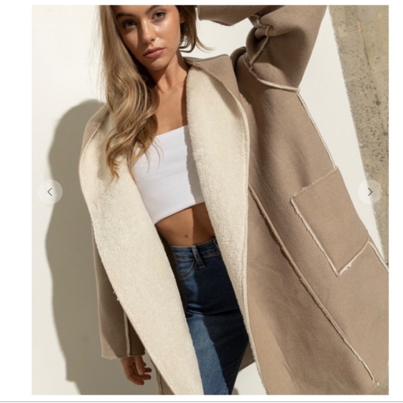 Reversible Oversized Fleece-Lined Coat – 2-in-1 Cozy Chic Outerwear - Picture 5 of 5